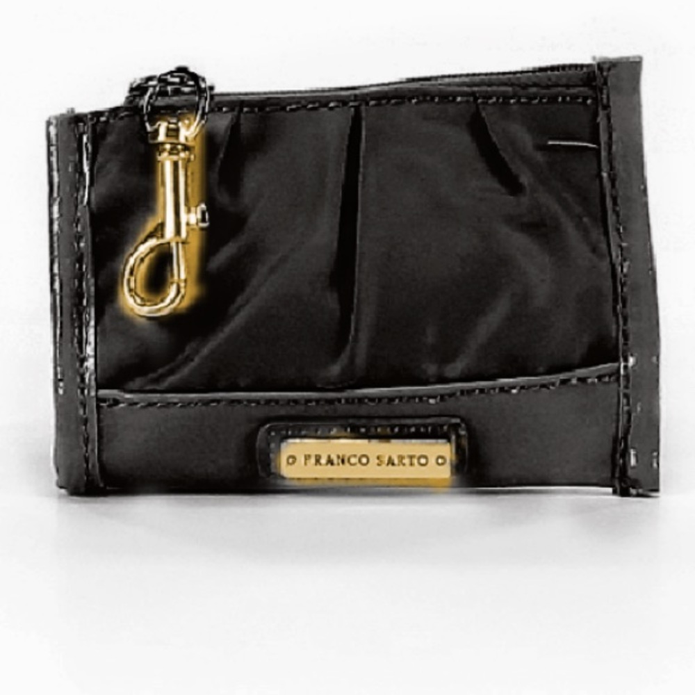 NWOT Franco Sarto Black Patent Leather Coin Pouch Purse